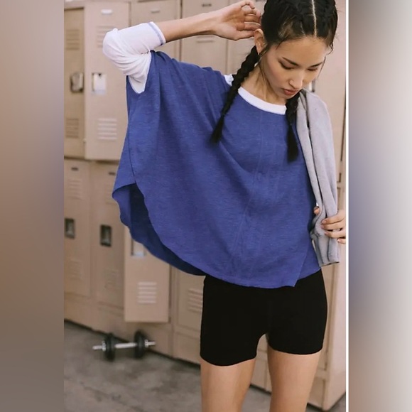 NWT blue Free People Movement Full Circle Layer Top electric shock combo - Picture 1 of 7
